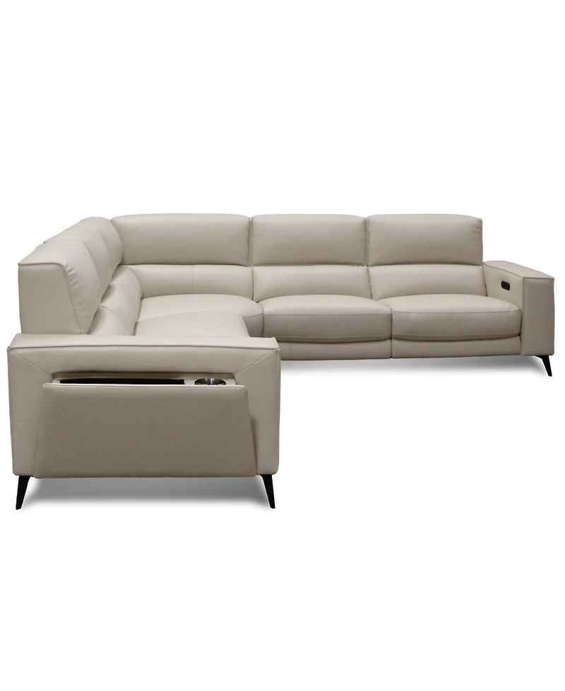 Neiwert -Pc. Leather Sofa Sectional with Power Recliners