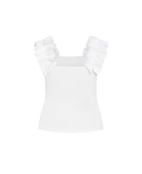 City Chic Plus Aria Frill Top