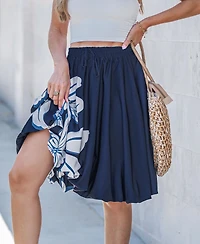 Cupshe Women's Out Late Tropical Midi Skirt