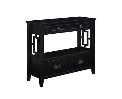 Casainc 36" Kitchen Cabinet Pine Wood Console Table with 4 Drawers & 1 Storage Shelf