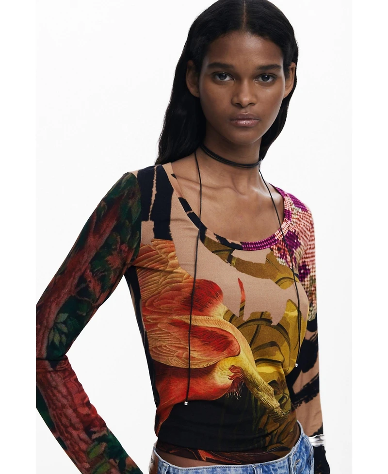 Desigual Women's T-shirt designed by Mr. Christian Lacroix