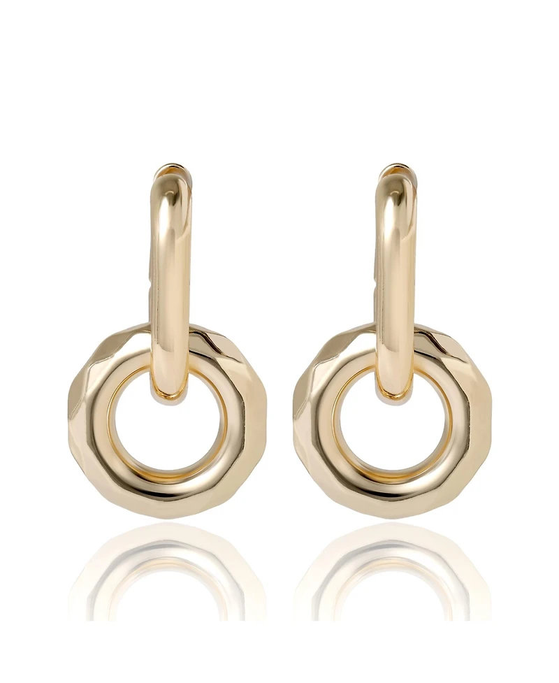 Bcbg Gold-Tone Modern Hoop Earrings