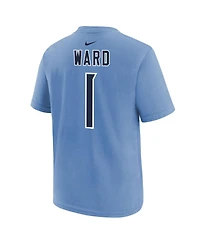 Nike Big Boys and Girls Cam Ward Navy Tennessee Titans 2025 Nfl Draft First Round Pick Name Number T-Shirt
