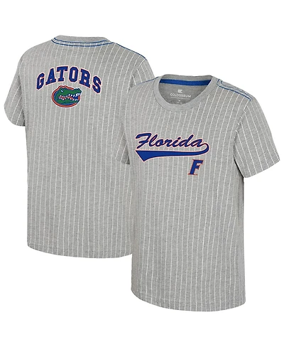 Colosseum Big Boys and Girls Heather Gray Florida Gators Airball Baseball T-Shirt
