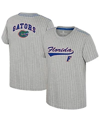 Colosseum Big Boys and Girls Heather Gray Florida Gators Airball Baseball T-Shirt