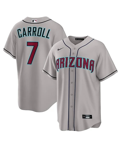 Nike Men's Corbin Carroll Gray Arizona Diamondbacks Road Replica Jersey