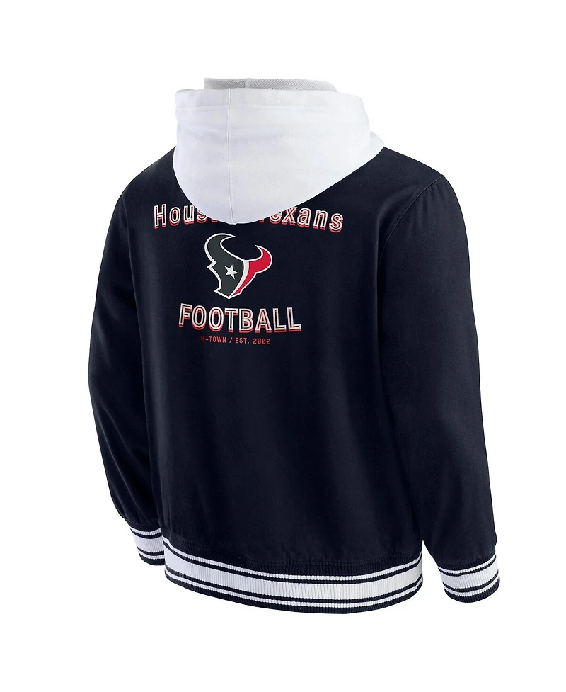 Darius Rucker Collection by Fanatics Men's Navy Houston Texans Full-Snap Hoodie Jacket