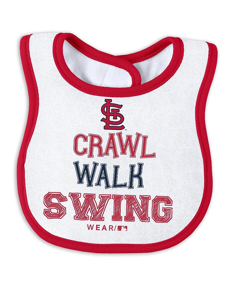 Wear by Erin Andrews Baby Boys and Girls St. Louis Cardinals Sleep Play with Bib Set