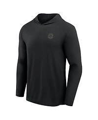 Fanatics Men's Black Chicago Cubs Front Office Power Mono Long Sleeve Hoodie T-Shirt