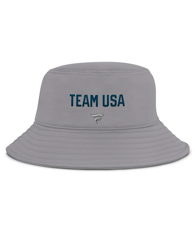 Fanatics Men's Gray Team Usa Finesse Bucket Hat
