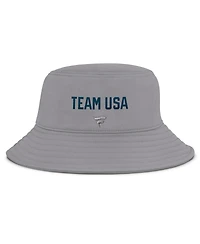 Fanatics Men's Gray Team Usa Finesse Bucket Hat