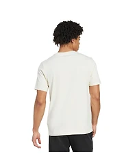 Adidas Men's Cream Cr Flamengo Three-Stripes Wordmark T-Shirt