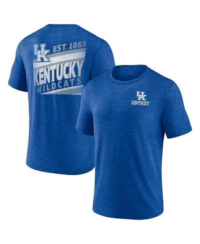 Fanatics Heather Royal Kentucky Wildcats Ideal Faded Tri-Blend T-Shirt