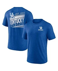 Fanatics Heather Royal Kentucky Wildcats Ideal Faded Tri-Blend T-Shirt