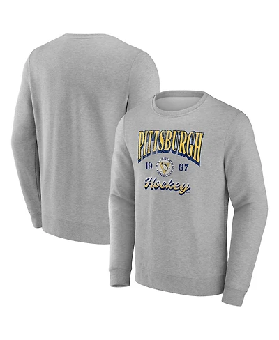 Fanatics Men's Gray Pittsburgh Penguins Nimbus Fleece Pullover Sweatshirt