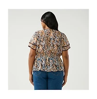 Bellarosa Floral V-Neck Top
