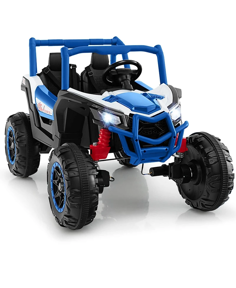 Gymax 24V Kids Ride on Utv w/ 4 x 100W Powerful Engine Remote Control High/Low Speed