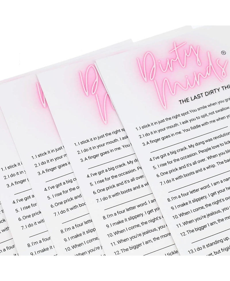 Tdc Games Dirty Minds Bachelorette Party Games for Adults, Bridal Shower Games Quiz with Naughty Clues for 25 Guests, Adult Games for Game Night