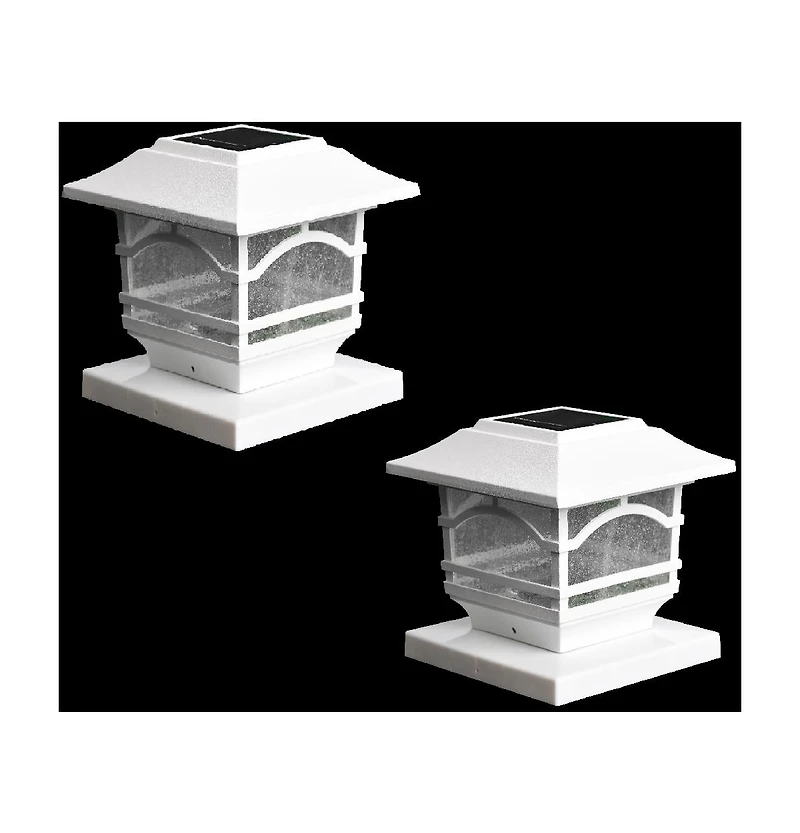 Maxsa Innovations Solar Post and Fence Cap & Deck Railing Lights - 2