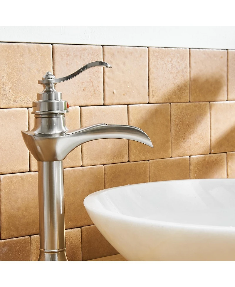 Greenspring Waterfall Single Hole Single-Handle Vessel Bathroom Faucet oil rubbed bronze