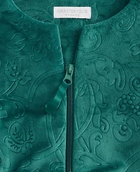 Charter Club Women's Embossed Velour Zip-Front Robe, Macy's Exclusive