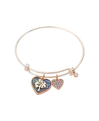 Unwritten Cubic Zirconia Family Tree Charm Bangle Bracelet