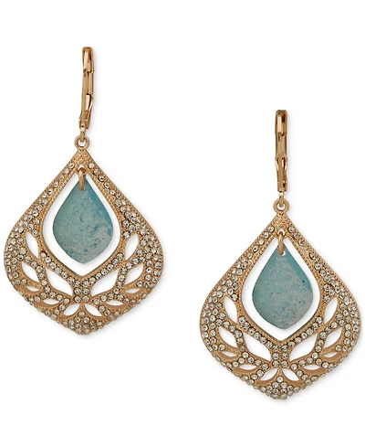 lonna & lilly Open Stone Branch Drop Earrings