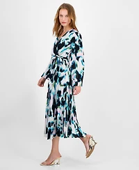 I.n.c. International Concepts Petite Printed Pleated Dress, Macy's Exclusive