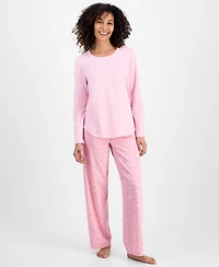 Charter Club Women's Long-Sleeve Jersey Pajama Set