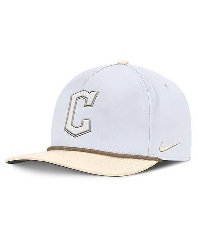 Nike Men's White/Cream Cleveland Guardians Pro Performance Snapback Hat