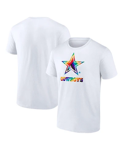 Fanatics Men's White Dallas Cowboys Pride Logo T-Shirt