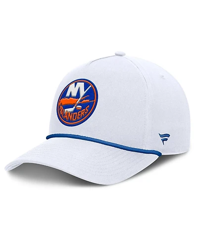 Fanatics Men's White New York Islanders Rope A-Frame Adjustable Hat