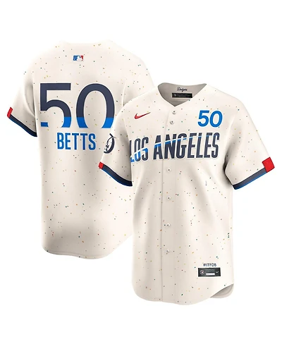 Nike Men's Mookie Betts Cream Los Angeles Dodgers City Connect Limited Player Jersey