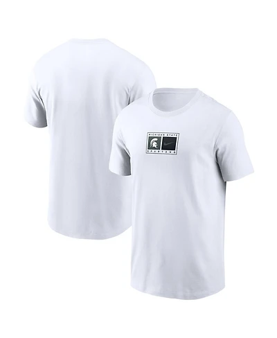 Nike Men's White Michigan State Spartans Campus Logo Swoosh T-Shirt