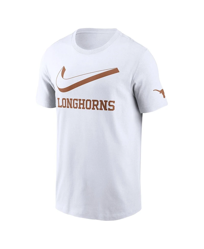 Nike Men's White Texas Longhorns Primetime 2-Hit Swoosh T-Shirt