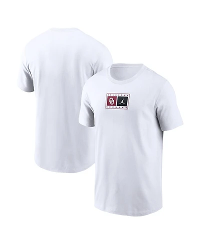 Jordan Men's White Oklahoma Sooners Campus Logo Swoosh T-Shirt