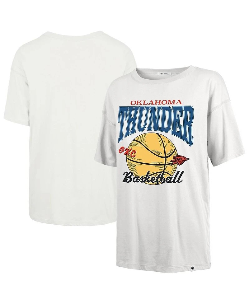 '47 Brand Women's White Oklahoma City Thunder Edition Down Court Sadie T-Shirt