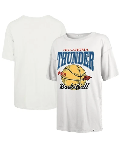 '47 Brand Women's White Oklahoma City Thunder Edition Down Court Sadie T-Shirt