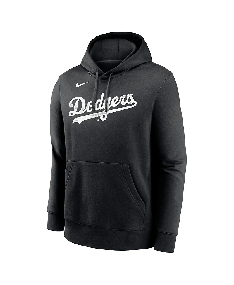 Nike Men's Yoshinobu Yamamoto Black Los Angeles Dodgers Player Name Number Club Fleece Pullover Hoodie