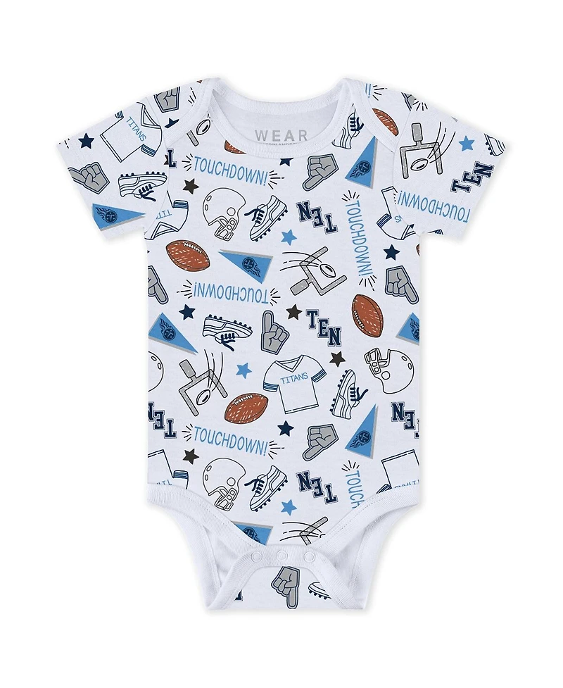 Wear by Erin Andrews Baby Boys and Girls 2-Piece Tennessee Titans Turn Me Around Bodysuits Pant Set