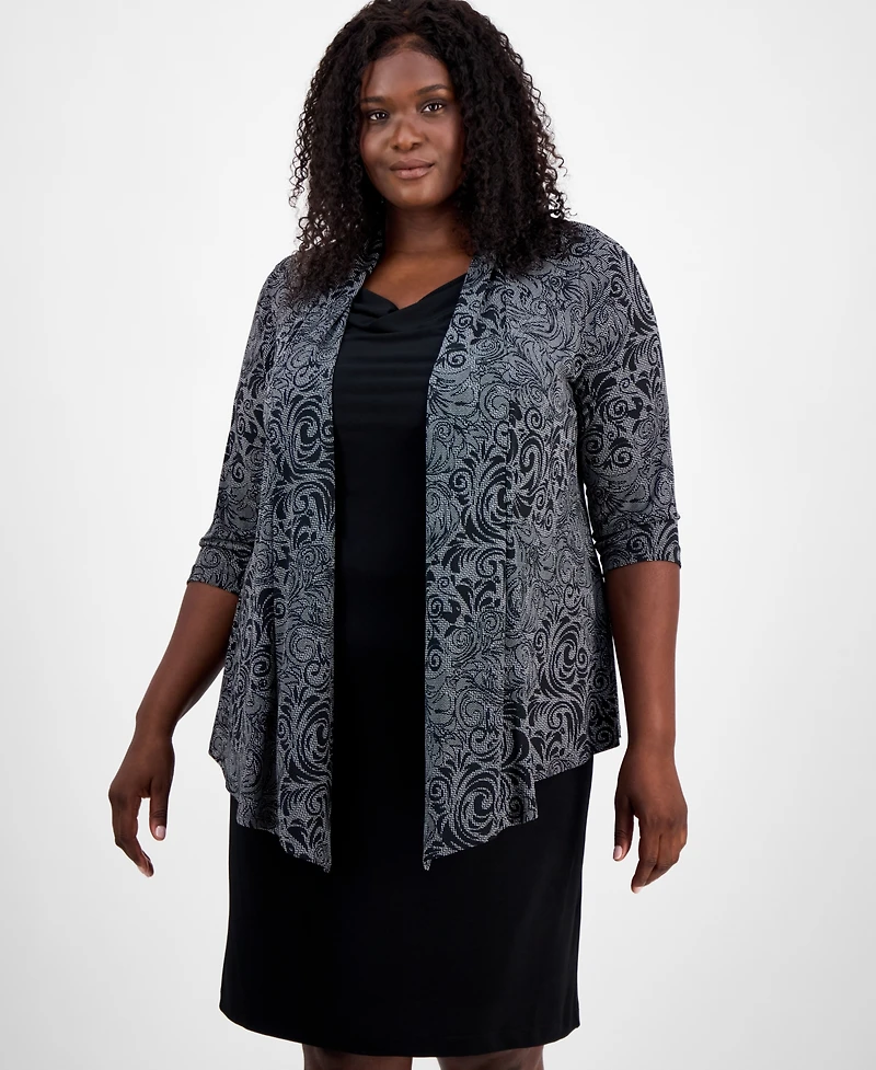 Connected Plus 2-Pc. Printed Jacket & Dress Set