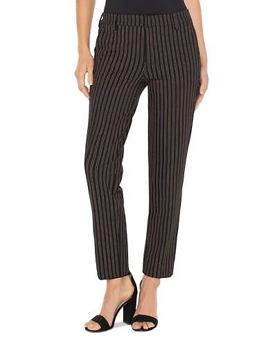 Liverpool Los Angeles Women's Kelsey Mid-Rise Jacquard Ankle Pants