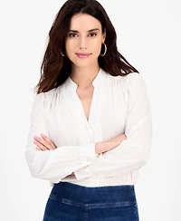 I.n.c. International Concepts Petite Puff-Sleeve Blouse, Macy's Exclusive