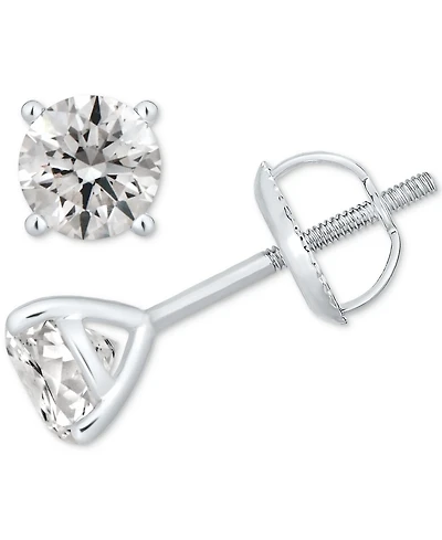 Gia Certified Diamond Stud Earrings (2 ct. t.w.) in 14k White Gold