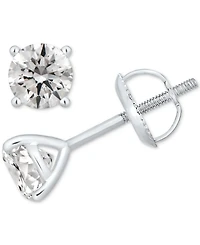 Gia Certified Diamond Stud Earrings (2 ct. t.w.) in 14k White Gold