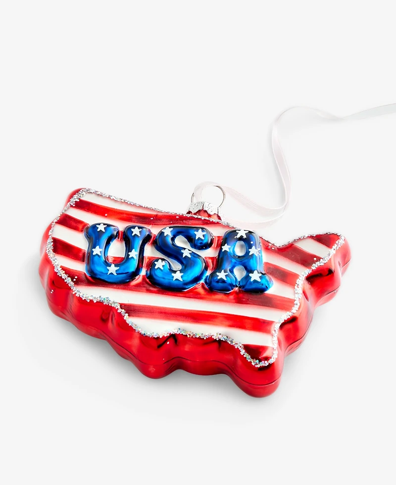 Holiday Lane Eclectic Charm Usa Map Ornament, Macy's Exclusive
