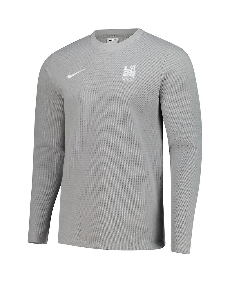 Nike Men's Gray LA28 Summer Olympics Retro Pullover Sweatshirt