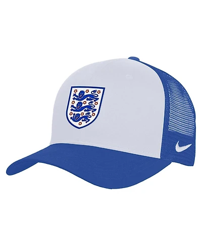 Nike Men's and Women's White/Blue England National Team Rise Adjustable Trucker Hat