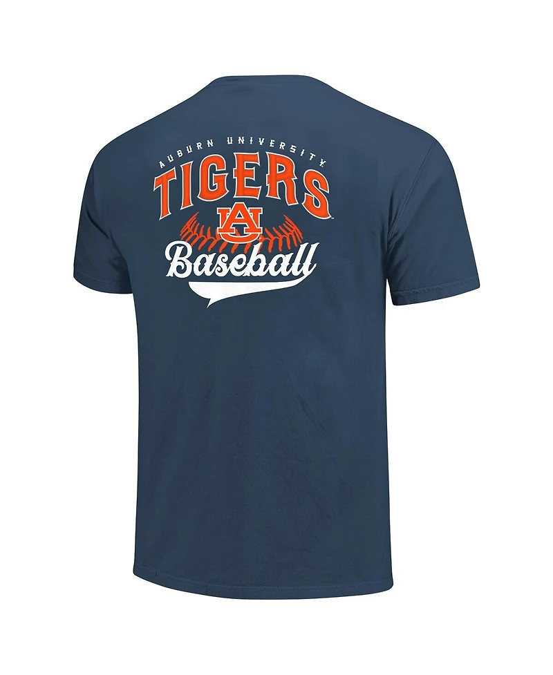 Image One Men's Navy Auburn Tigers Baseball Comfort Colors T-Shirt