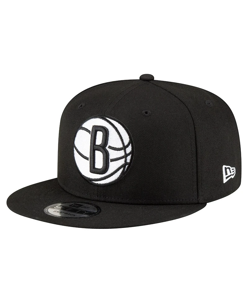New Era Men's Black Brooklyn Nets 9FIFTY Snapback Hat